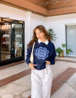 Load image into Gallery viewer, Elephant Footprint Unisex Crewneck *Flower*
