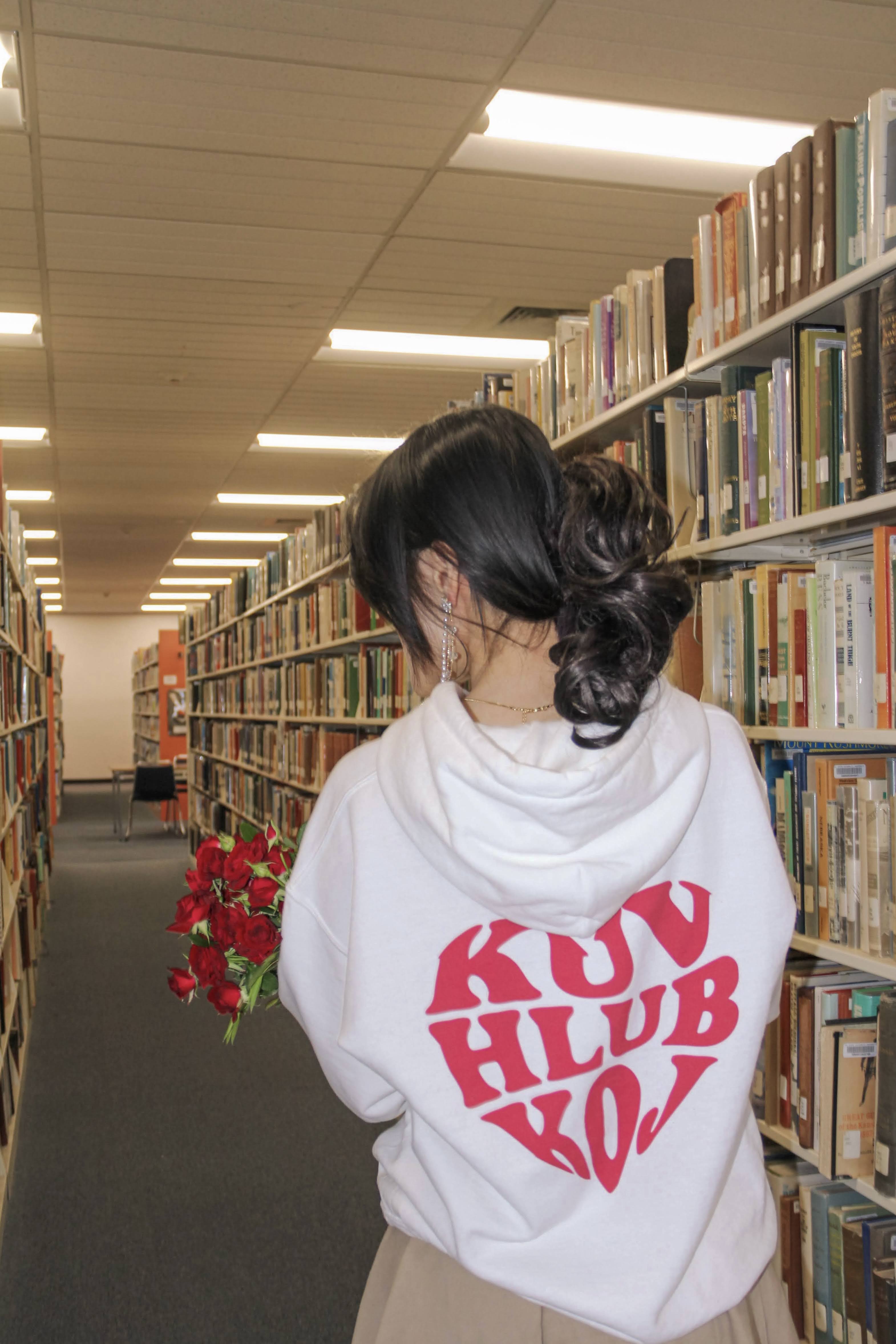 Kuv Hlub Koj Hoodie (Red Font)