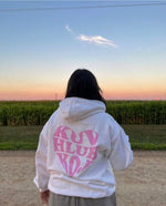 Load image into Gallery viewer, Kuv Hlub Koj Hoodie (Pink Font)
