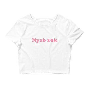 Nyab 10k Crop Tee (Pink Font)