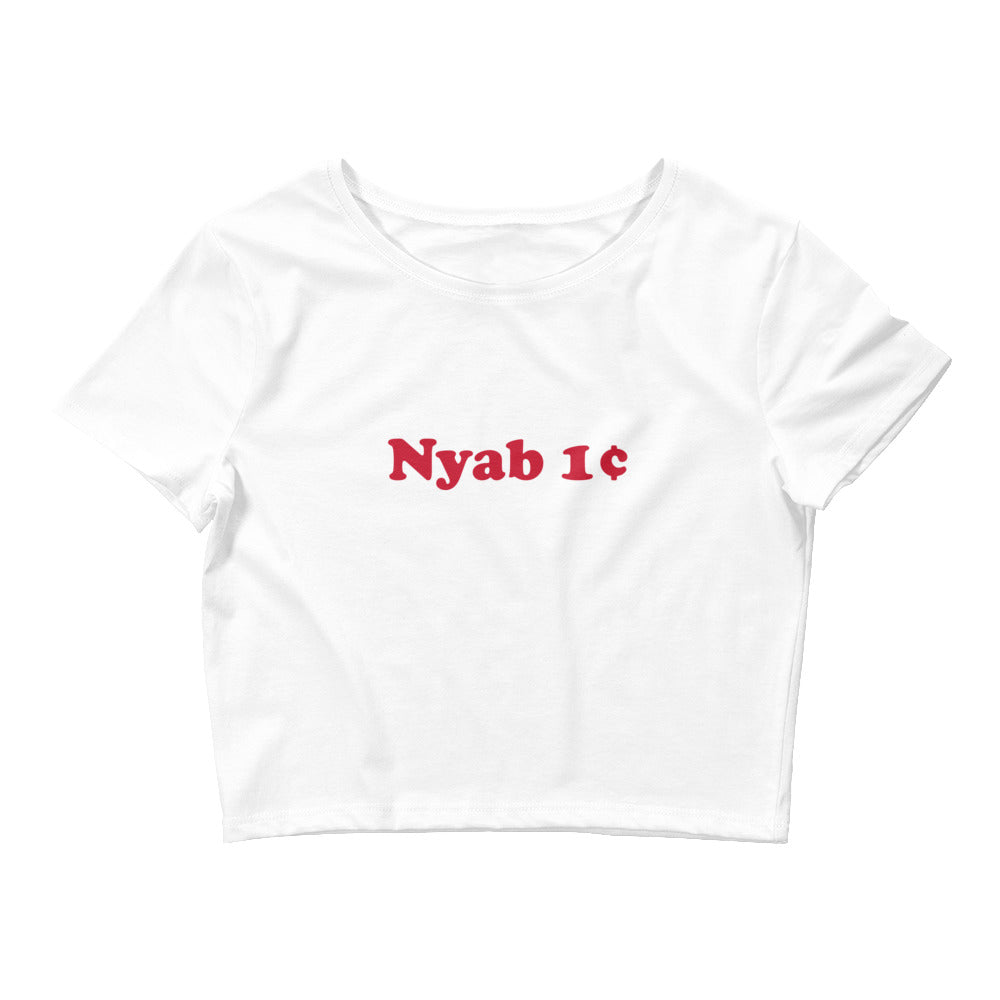 Nyab 1¢ Crop Tee (Red Font)