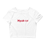 Load image into Gallery viewer, Nyab 1¢ Crop Tee (Red Font)
