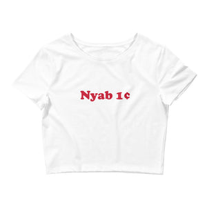 Nyab 1¢ Crop Tee (Red Font)